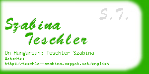 szabina teschler business card